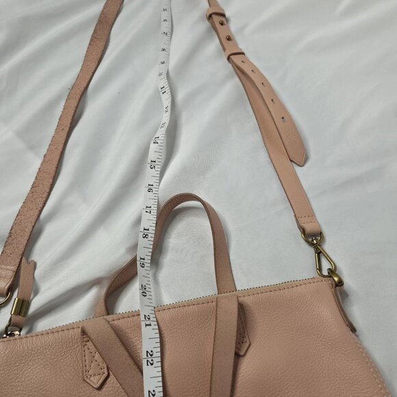 Madewell Women's Zip Top Crossbody Transport Bag Pink Leather - Picture 10 of 12